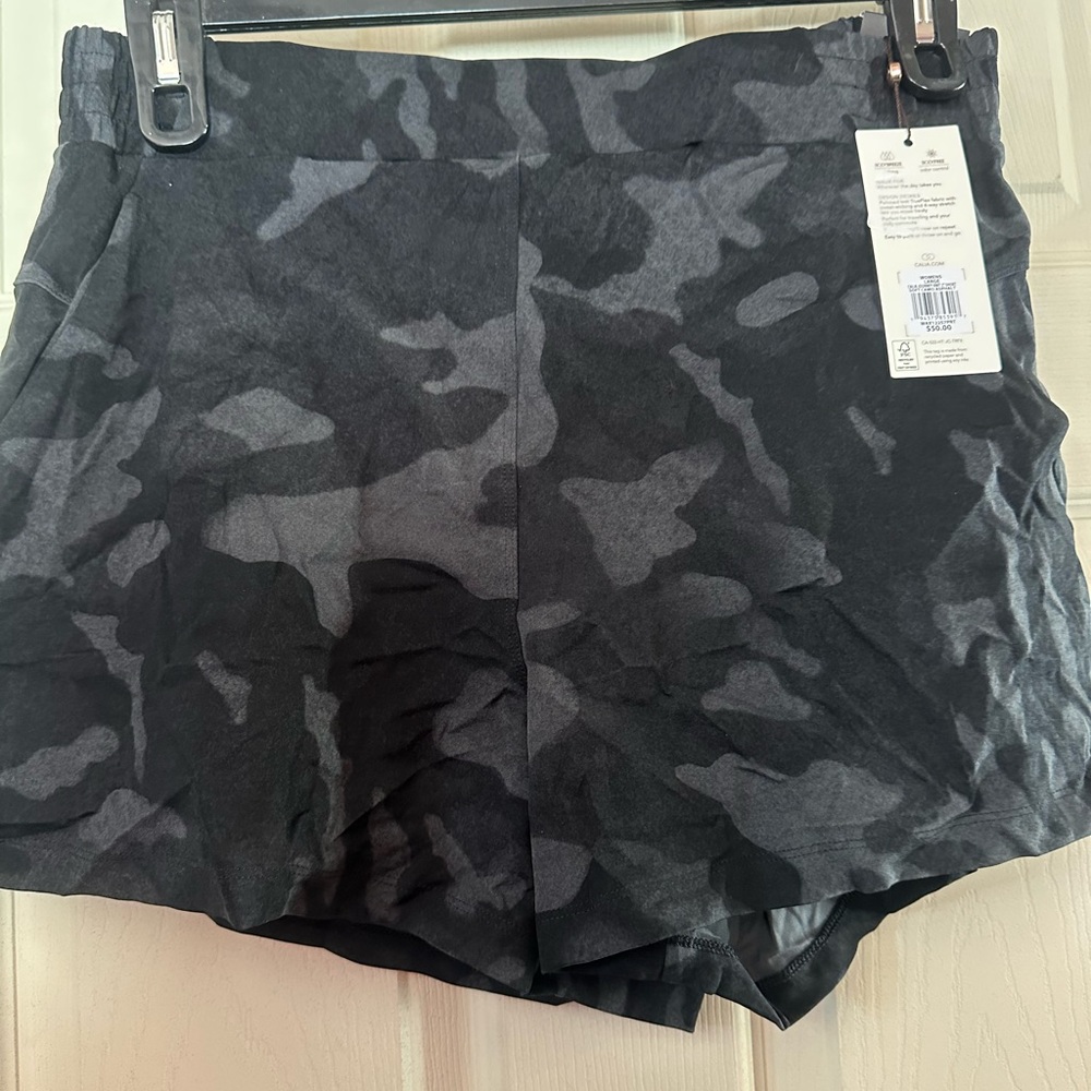 CALIA Women's Journey Knit 3" Short: SOFT CAMO ASPHALT: NEW WITH TAGS: SIZE L